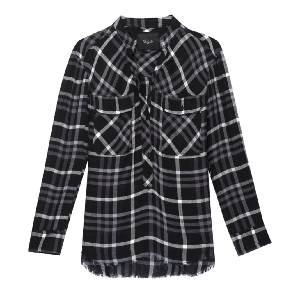 Rails Redding Long Sleeve - Ink Grey/White